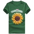 thumbnail image 2 of Pntutb Mujer Daisy Impresión Manga Corta Cuello Redondo Moda Casual Camiseta tops Pntutb Pntutb-7088, 2 of 3
