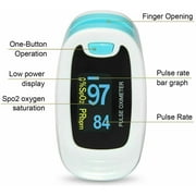 Blue Color OLED Pulse Oximeter Fingertip 4 direction display with Hanging rope