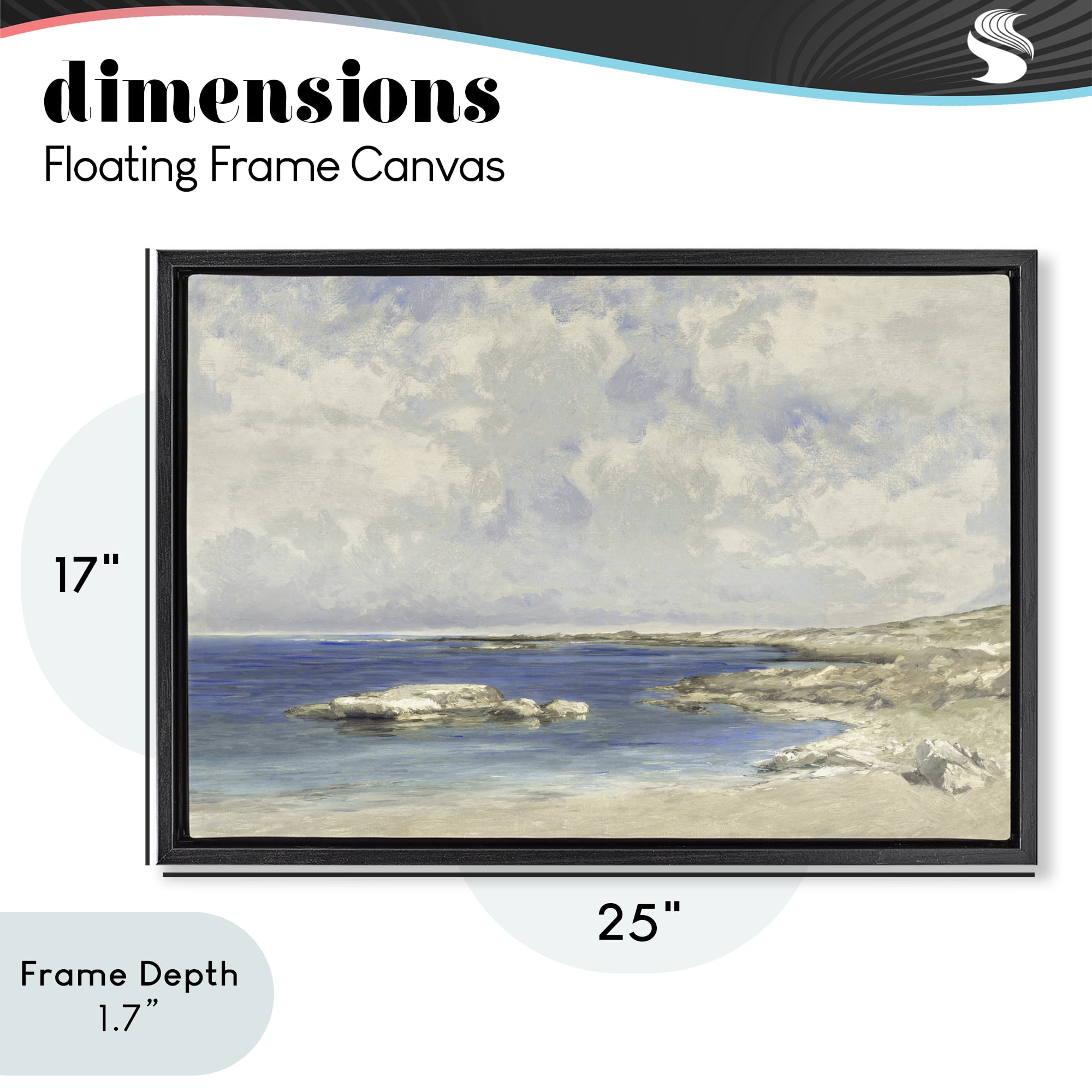 Stupell Industries Pond At Morning Black Framed Floater Canvas Wall Art, design by Christy McKee