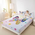 thumbnail image 4 of Homewish Kawaii Cartoon Butterfly Twin Sheet Sets, Rustic Blossoms Floral Twin Fitted Sheet, Modern Fashion Honeycomb Flat Sheet, Luxury Bedroom Decor, 3 Pieces, 4 of 7