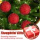 thumbnail image 5 of 6 pcs Christmas Ball Ornaments, Christmas Ball Decoration 3.15 Inch Xmas Tree Foam Decorations, Holiday Hanging Balls (Red), 5 of 5
