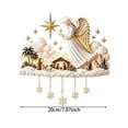 thumbnail image 3 of Diceymbol Lighted Nativity Wall Hanging Sign, Holy Birth Manger Wall Decor with Warm LED Lights and Snowflake Pendants for Christmas Home Decoration, 3 of 8