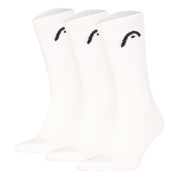 HEAD Calcetines unisex, paquete de 3 - All Sport Training Crew, calcetines deportivos, logotipo Blanco 39-42