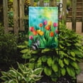 thumbnail image 2 of Tulips in Watercolor Garden Flag 11.25 in x 15.5 in, 2 of 5