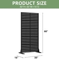 thumbnail image 6 of MAYEERTY Outdoor Metal Privacy Screen - 5ft Black, 5-Panel Classic Louvered Design, Easy Install for Apartment Balcony, 6 of 6
