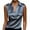 Grey, variant on Women's Satin Lapel Neck Sleeveless Top, Small V-Neck Blouse, Breathable Comfort Wear, Casual Cool Summer Blouse, Elegant Office Ready Shell, Versatile Layering Piece Gold XXL