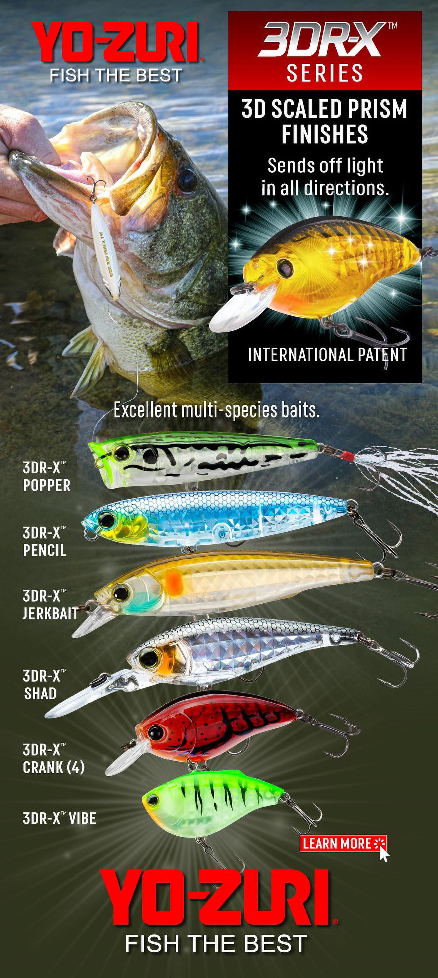 Yo-Zuri R1437 PGBL 3DR-X JERKBAIT (SP) 80mm 3-1/8