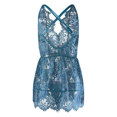 RUTAYY Women Lace Tight Halter Dress Underwear Lingerie Sleepwear Home Intimates Breathable