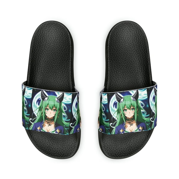 Capricorn Zodiac Anime Women's PU Slide Sandals