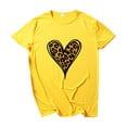 thumbnail image 2 of Ichuanyi New Fashion Women's Top Short Sleeve Casual Love Leopard Printed Loose T-shirt, 2 of 3