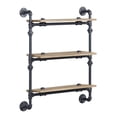 thumbnail image 3 of XYTRES Brantley Wall Rack w/5 Shelves in Oak & Sandy Black Finish AC00738, 3 of 3