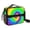 Yellow and Purple Tie Dye Pattern-1, variant on Yellow and Purple Tie Dye Pattern Bento School Insulated Lunch Bag Box with Shoulder Strap and Bottle Holder, 11" X 9.5" X 3.5"