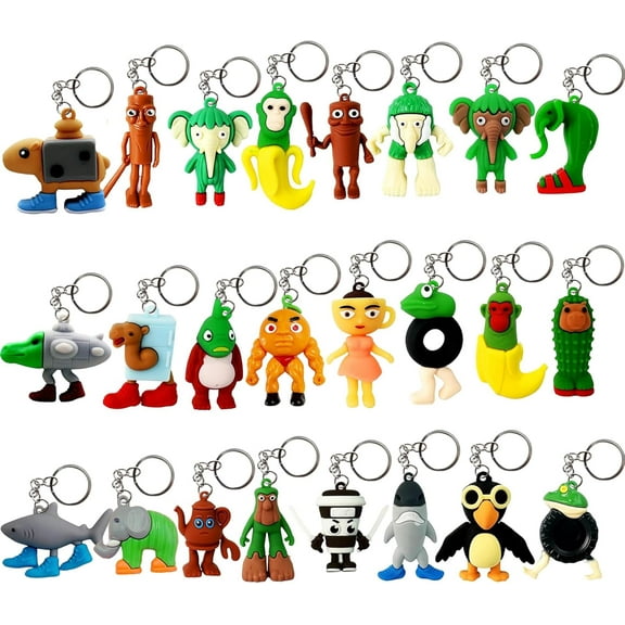 Italian Memes Action Figure 20PCS Tung Tung Tung Sahur Keychain Tralalero Tralala Toys Figurine Gift for Halloween Christmas Birthday