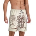 thumbnail image 2 of Fotbe Cowboys Riding Horses Pantalones Cortos de Pijama para Hombre, Ropa de Dormir, Pantalones de Pijama Cortos para Hombre-XX-Large, 2 of 6