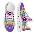 thumbnail image 1 of Zapatillas de deporte de malla con degradado de color para mujer, zapatos de plataforma con estampado de huella de perro, informales, 1 of 6