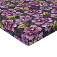 thumbnail image 4 of Ambesonne Lilac Flowers Fitted Sheet, Nostalgic Boho Jungle, California King, Pistachio Green Lavender, 4 of 5