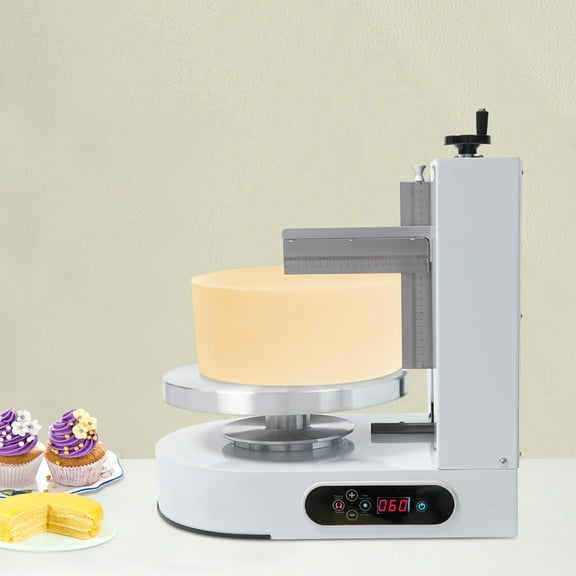 Miumaeov Tabletop Cake Decorating Machine Tabletop Cake Cream Smooth Coating Spreading Machine White 200W