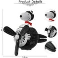 thumbnail image 2 of Cute Black Dog Pilot Car Air Fresheners, Black Dog Air Vent Clips, Cartoon Pilot Rotating Car Diffuser Decorations, Auto Air Conditioner Outlet Clips with 2 Packs Replacement Tablets, 2 of 6