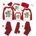 thumbnail image 1 of Pijamas familiares navideños a juego, conjuntos de pijamas a cuadros blancos y negros, Navidad en julio, 1 of 4