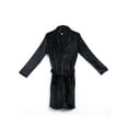 thumbnail image 3 of Men Long Sleepwear Robes Shawl Collar Fleece Bathrobe Spa Gown Kimono Pajamas, 3 of 5