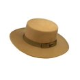 thumbnail image 3 of C.C Wool Wide Brim Porkpie Fedora Hat with Simple Band Accent - Camel, 3 of 5