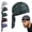 Black Green, variant on Cooling Skull Cap Helmet Liner, Breathable Sweat Wicking Head Wrap Bandana Hat, Paisley Cycling Running Cap for Men Women(Black)