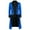 Blue, variant on Women's And Men's 2024 Winter Fake Faux Fur Loophole Scarf Rectangle Furry Wrap Warm Soft Cozy Gray