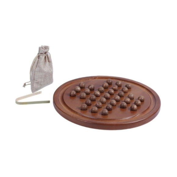 Xuanheng Indian Classic Solitaire Board Game Peg Solitaire Puzzle Toy for Family Kids