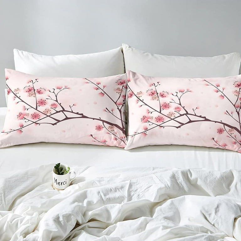 Comfort Spaces Spring 3-Piece Twin/Twin XL Comforter Set Microfiber Pink  Floral Striped Floral Bedding Sets 