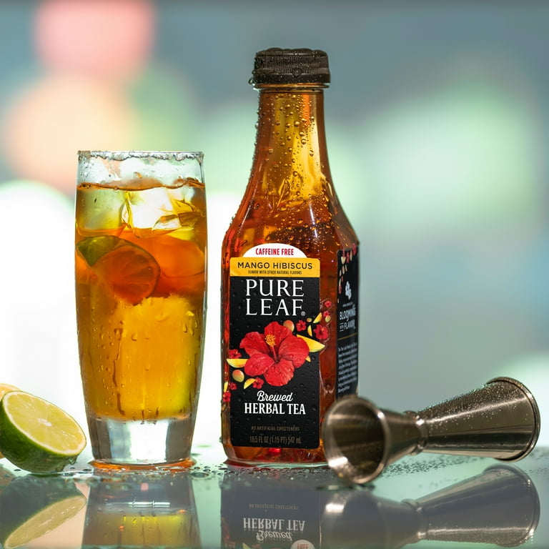 Pure Leaf Brewed Herbal Tea Hibiscus Lemonade Flavor 59 Fl Oz Bottle, Juice and Drinks