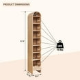thumbnail image 4 of SinCiDo 67" Arched Shoe Storage Cabinet, Wooden Shoe Organizer Rack for 8 Pairs, 8 Tier, 3 Adjustable Shelves, 4 of 7