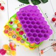 thumbnail image 4 of Silicone Ice Cube Tray, 3Pcs Ice Cube Mold with Lid - 111 Ice Cube Molds for Jelly Milk Juice Cocktails Whiskey - LFGB C, 4 of 5