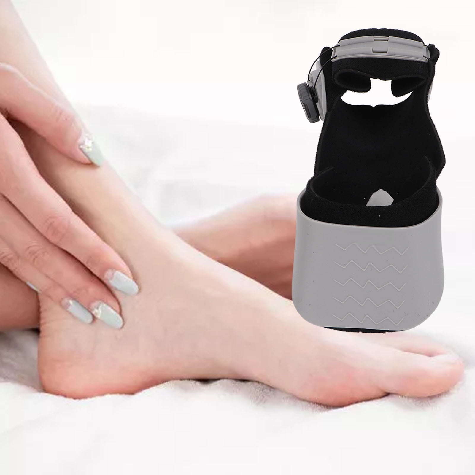 BIMZUC Ankle Stabilizer Drop Foot Orthosis Brace Support Breathable Adjustable Pain Relief for Achilles Tendon Left Foot Size M (10 inches / 25.4 cm) Hemiplegia Recovery Essential Tool