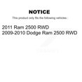 thumbnail image 2 of Transit Auto Front Rear Wheel Hub Bearings Assembly Coated Disc Brake Rotors and Semi-Metallic Pads Shoes Kit (10Pc) for Car Dodge Ram 2500 RWD - Left Right Side (Driver Passenger) KBB-112472, 2 of 2