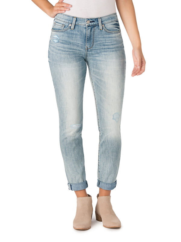 Co. Women's Mid Rise Slim Cuffed Jeans 