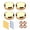 Size:25mm, variant on 4pcs Gold Finish Solid Brass Mirror Screws Elegant Beveleds Designs Accessory for Bathroom and Decorative Mirror