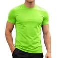 thumbnail image 3 of ibiyuan Mens Running Shirts Short Sleeve Crewneck T-Shirt Quick-Dry Gym Tee Upf 50+ Sun Protection Wicking Tops Breathable Workout Performance Hiking Tee Top, 3 of 5