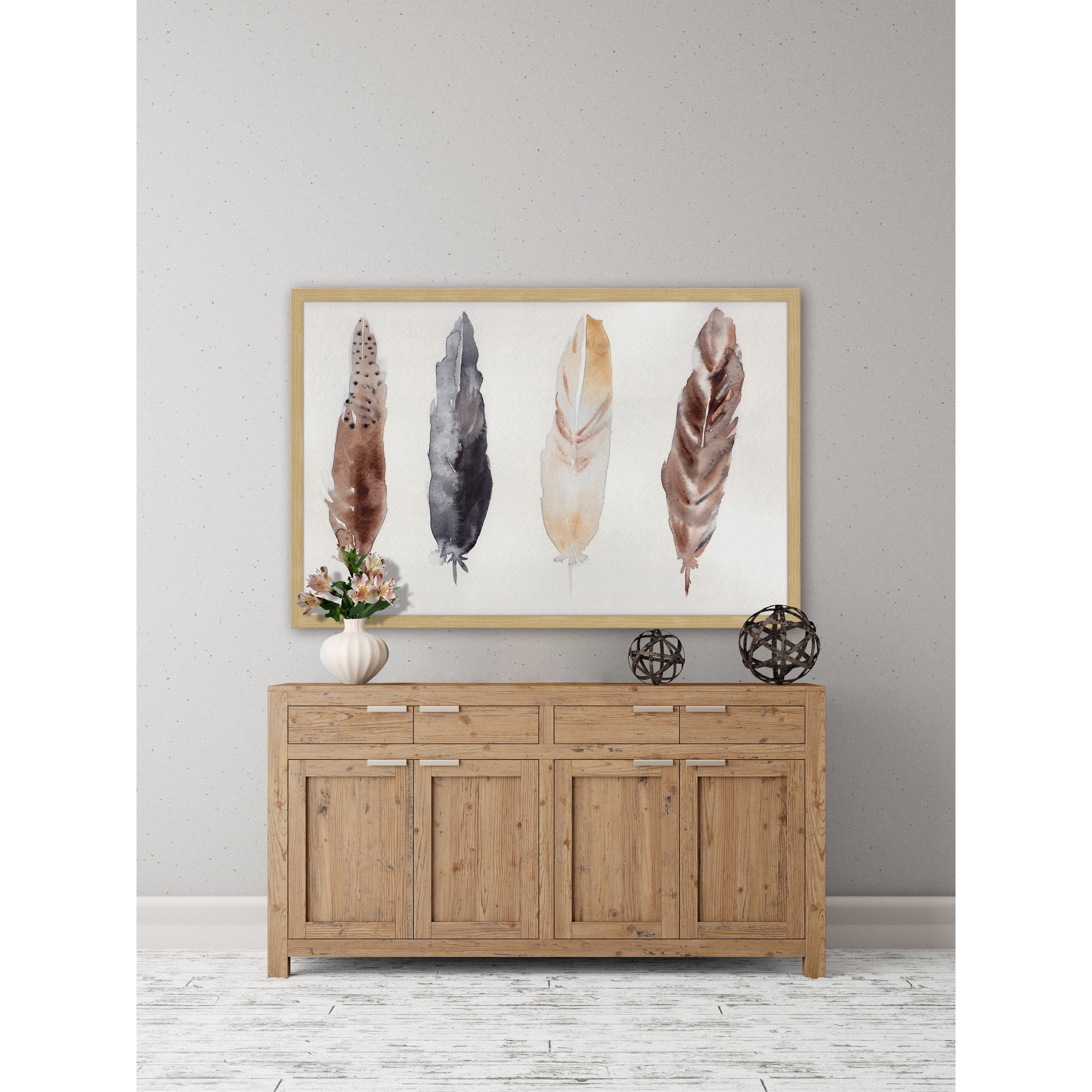 "Feathers" Framed Painting Print