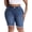 Royal Blue-967, variant on Gocolloa Women's Plus Size High Waisted Stretchy Jean Shorts 10" Inseam Raw Hem Denim Bermuda Shorts Royal Blue 24W