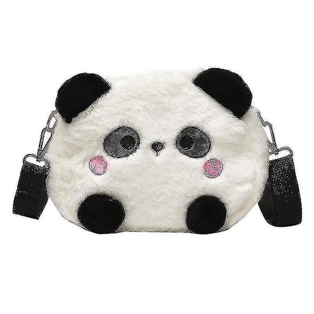Bolso de hombro, bolso cruzado, bolso bandolera de felpa con Panda de dibujos animados para Año Nuevo (hy)