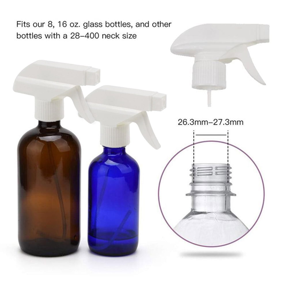 Gardening Sprayer Top Trigger Replacement Nozzle with Mist Spray /& Stream Sprayer,Fits Standard 8 oz //16 oz Boston Round 28//400 Neck Bottles and 9 inches Long Tube 10 Pack