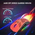 thumbnail image 2 of Ultralight Wired Gaming Mouse, Lightweight Honeycomb Shell, 4 RGB Breathing Backlit Mice, 6 Adjustable DPI 6400, USB Optical Computer Mice for Gamer / Office, 2 of 6