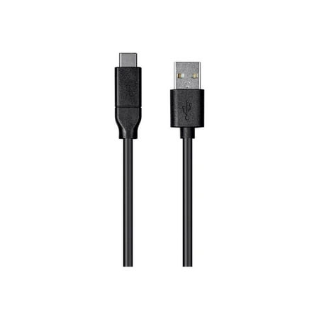 UPC: 0889028068878 | Monoprice USB C to USB A 2.0 Cable – 1 Meter (3.3 Feet) – Black | Fast Charging  High Speed  480Mbps  3A  26AWG  Type C  Compatible with Samsung Galaxy and More – Essentials Series