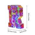 thumbnail image 3 of Matoen12 LED Marquee Letter Lights, Diamond Bulb Light Up Letters for Birthday Wedding Decorations, Lighted Neon Signs Night Light for Valentine's Day Party Decor-R, 3 of 4