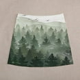 thumbnail image 5 of Aesthetic Foggy Mountain View Painting Trees Women's High Waist Skirt Stretchy Casual Mini Skirt, 5 of 8