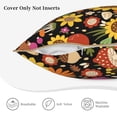 thumbnail image 5 of Kll Sunflowers Mushrooms Decorative Throw Pillow Covers Velvet Soft For Couch Sofa Bedroom Living Room Outdoor -16"X16", 5 of 8