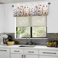 thumbnail image 5 of Spring Valance for Windows Kitchen Living Room Valances Rod Pocket Bathroom Small Window Treatment Floral Wild Flower 1 Panel, 54 x 18 Inch, 5 of 6