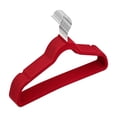 thumbnail image 2 of Velvet Hangers 10 Pack Skid-proof 0.5cm Thin Space-Saving Clothes Hangers - Rust-Proof Metal Hook for Coats, Dresses, Pants - Closet Organization, Red, 2 of 6