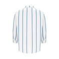 thumbnail image 5 of Hfnxid Button Down Shirts for Women Long Sleeve Striped Collared Shirt Office Work Blouses Casual Trendy Dressy Tops, 5 of 7