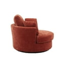 thumbnail image 4 of Swivel Accent Barrel Chair with Pillows Round Sofa ArmChair Club Chair Terracotta, 4 of 5